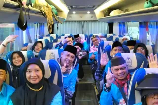 Kelompok pertama  JH Riau kembali ke tanah air  443 orang