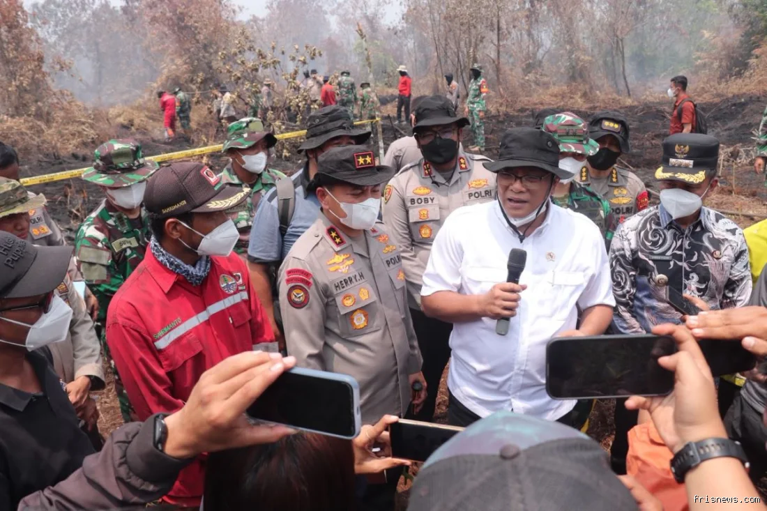 Menteri LH dan Kapolda Riau tinjau lokasi karhutla Kampar,   Korban banyak terpapar kabut asap