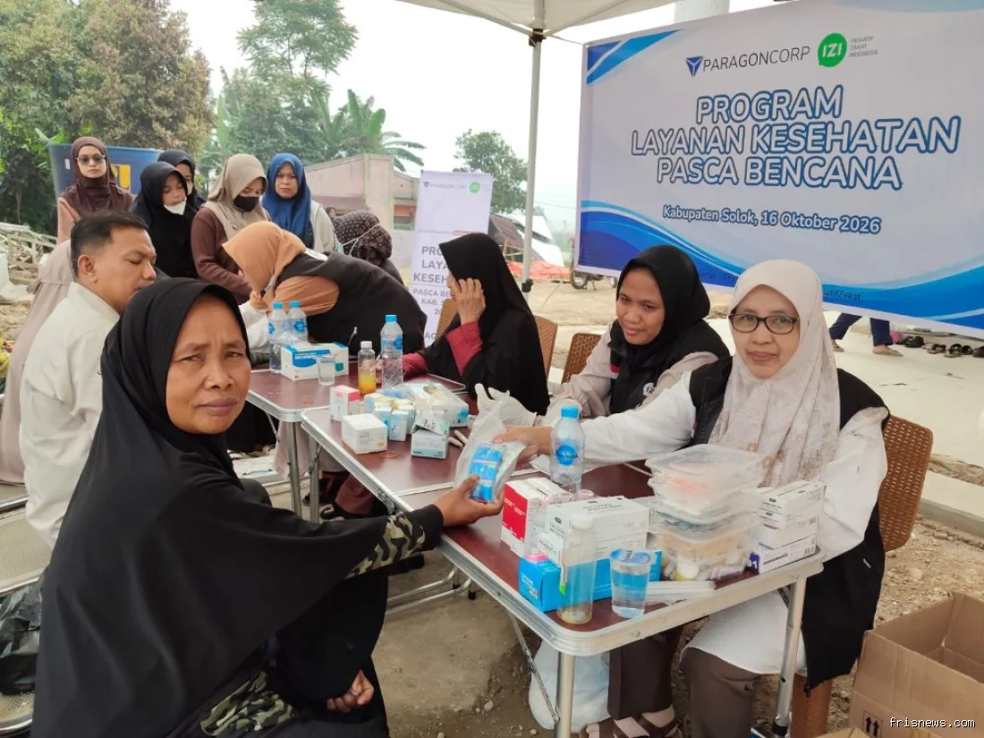 ParagonCorp- IZI Sumatera Barat berikan layanan cek kesehatan bagi 125 Warga terdampak galodo di Kabupaten Solok